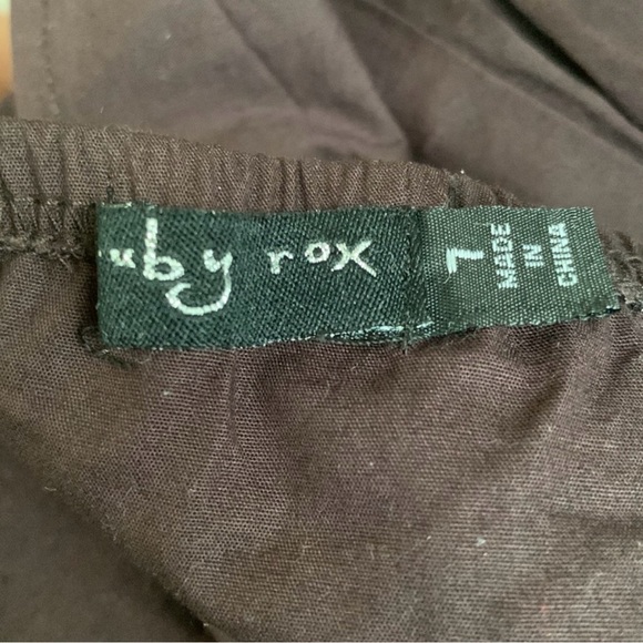 VTG Y2K Ruby Rox Brown & White Tie Halter Dress Size 7 - Picture 7 of 8